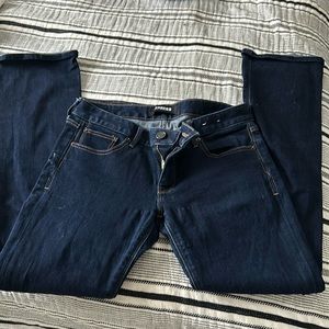 Barely boot low rise express jeans